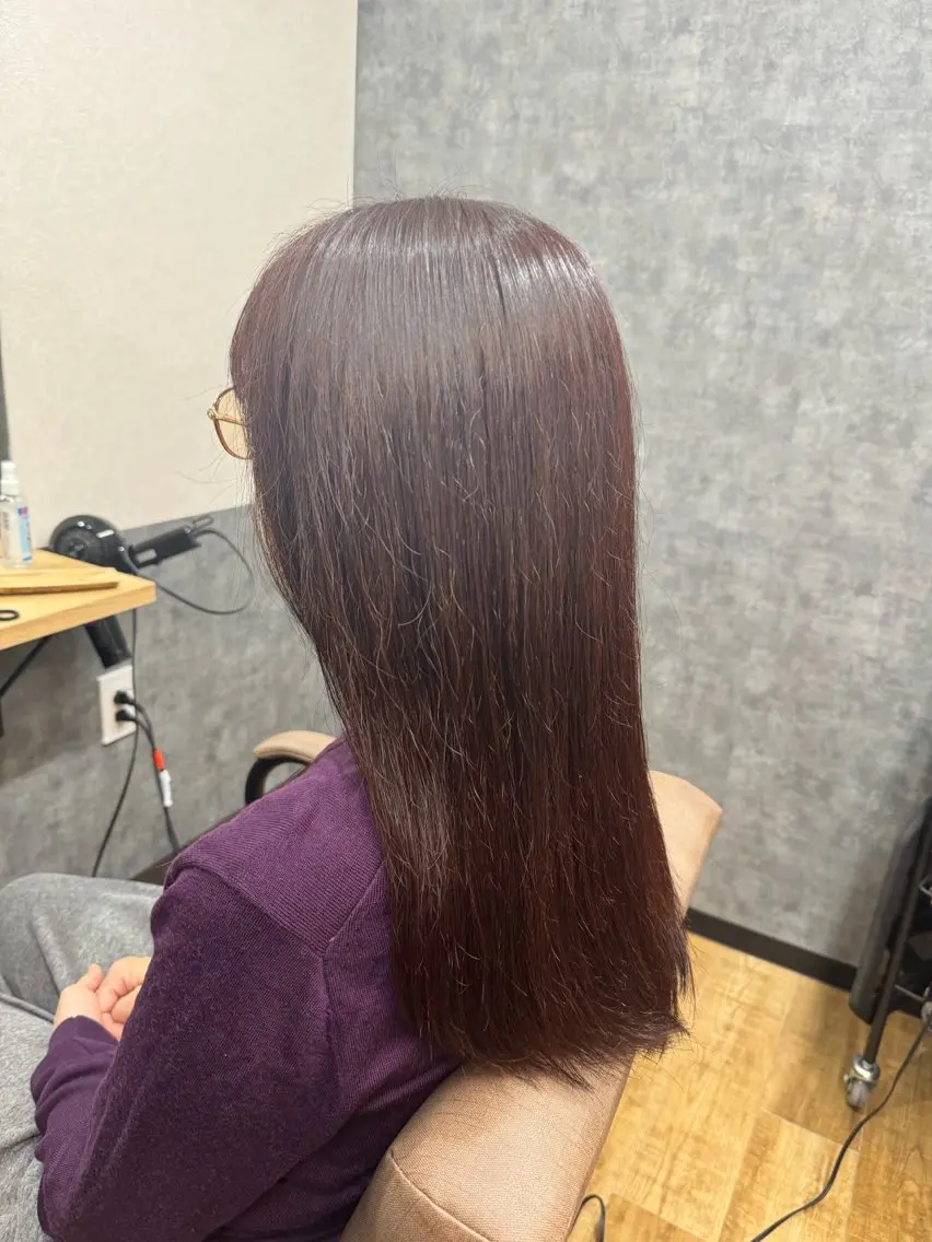 ロング カラー ブラウンカラー ピンクカラー ピンクブラウン レッドカラー レッドブラウン reeed konnoのヘアスタイル