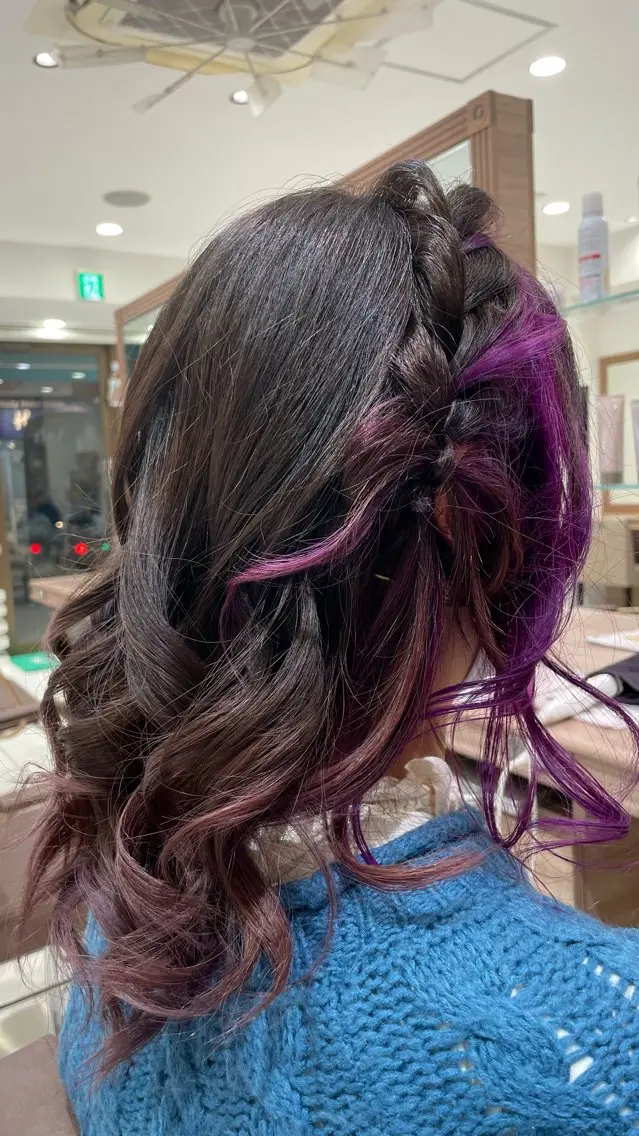 ミディアム ハイトーン募集中 💜✝️荒川優輝のヘアスタイル