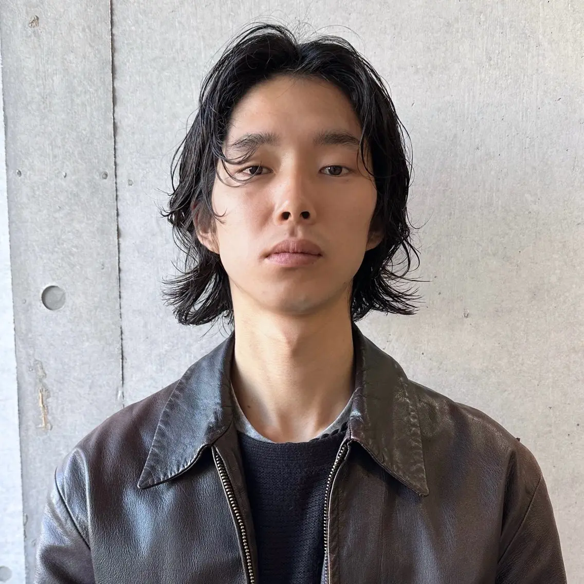 ミディアム パーマ メンズ カット パーマ トリートメント 前野 日奈のヘアスタイル