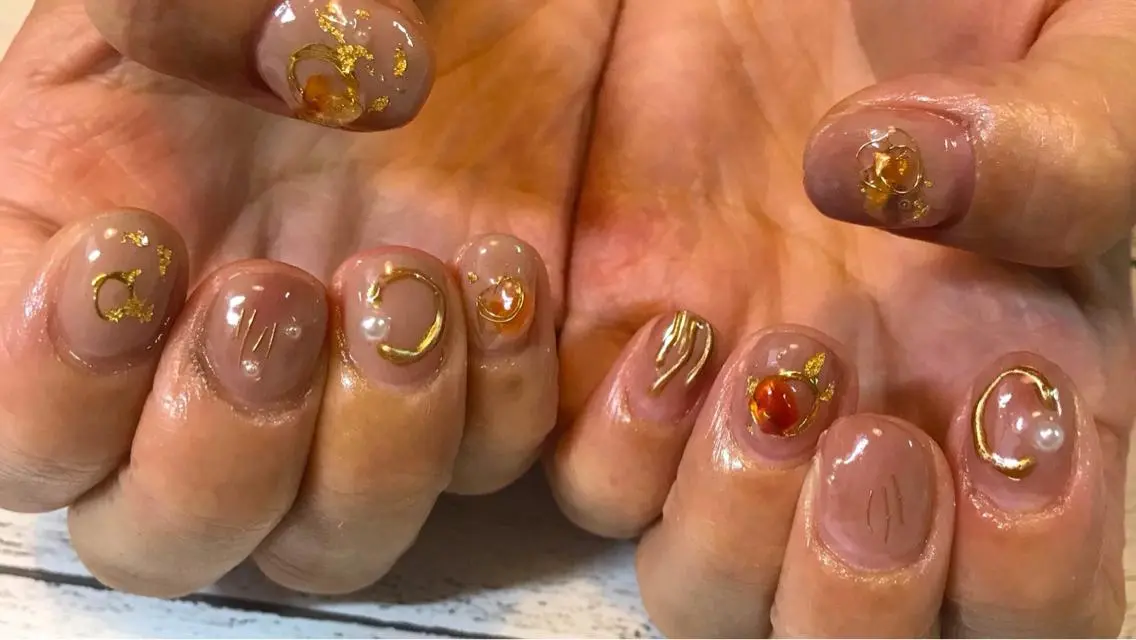 ネイル ニュアンスネイル ハンドネイル GéRanium Harukaのネイルデザイン