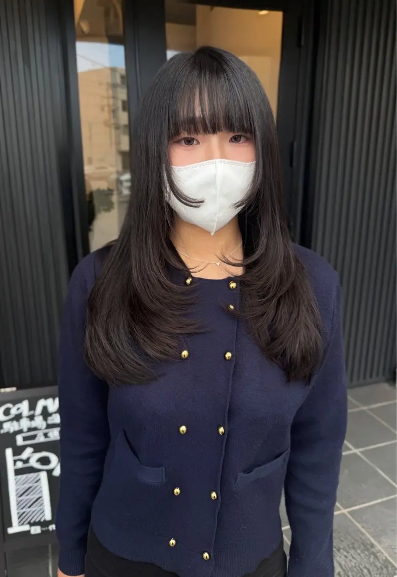 セミロング レイヤーカット カット テラダ ユウシンのヘアスタイル