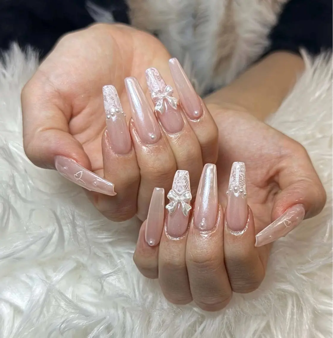 ネイル アートネイル オーロラネイル チークネイル 長さ出し フットネイル Chan nailsのネイルデザイン