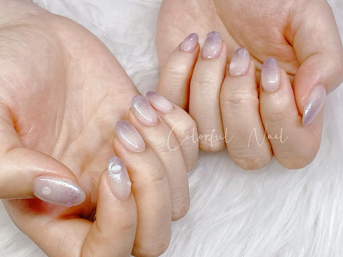 ネイル フラッシュネイル フットネイル フレンチネイル ジェルネイル ガラスフレンチ ハンドネイル 🎀Colorful 💅Nailのネイルデザイン