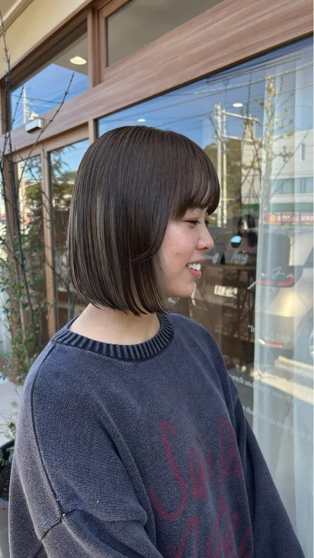 カラー ヘアカラー 能勢 莉里花のヘアスタイル
