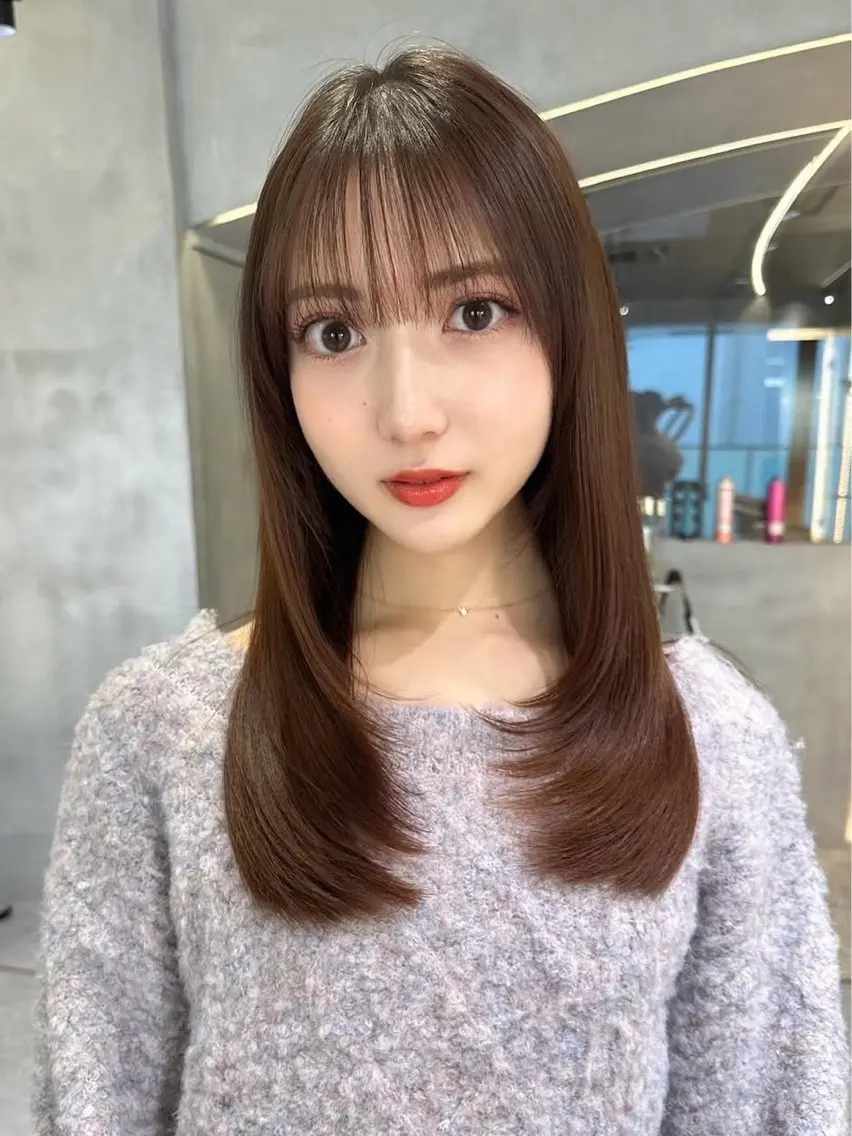 【限定クーポン🌹】カット✂️+✨美髪縮毛矯正✨+💫ワンカラー💫+1step 髪質改善トリートメント🫶の写真