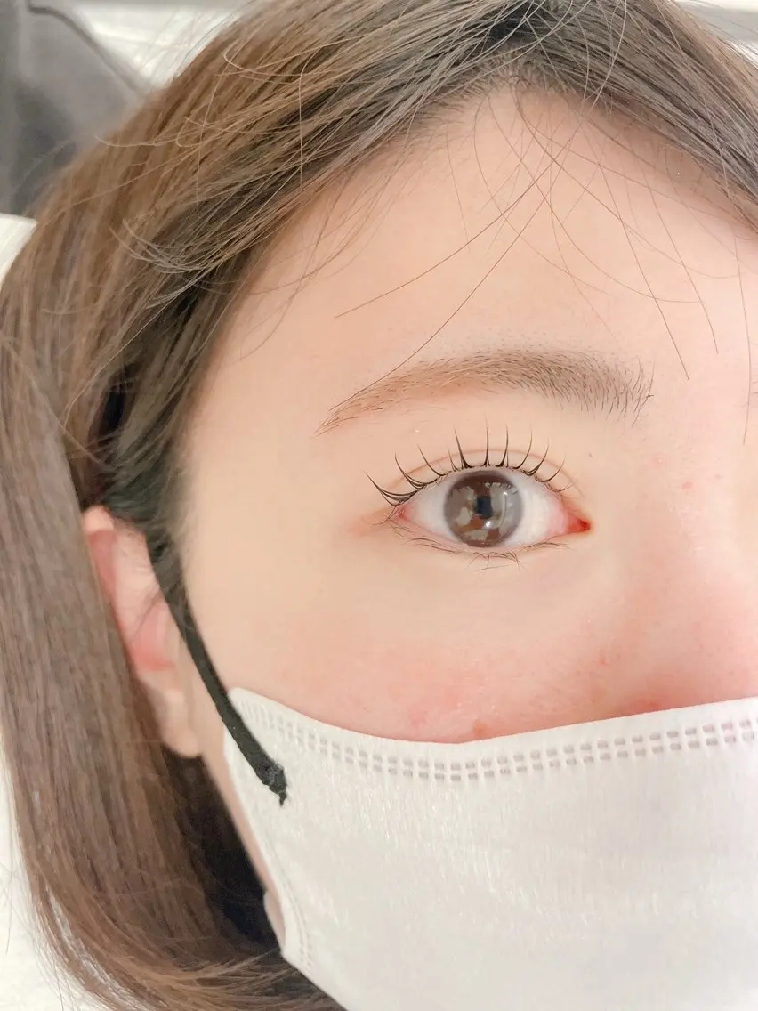マツエク・マツパ ナチュラル 一重×まつ毛パーマ マツパ 桜 杏奈のマツエク・マツパデザイン