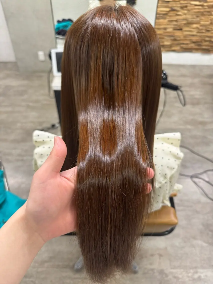 ロング 縮毛矯正 カラー/縮毛矯正/ 🩶RENA🩶のヘアスタイル