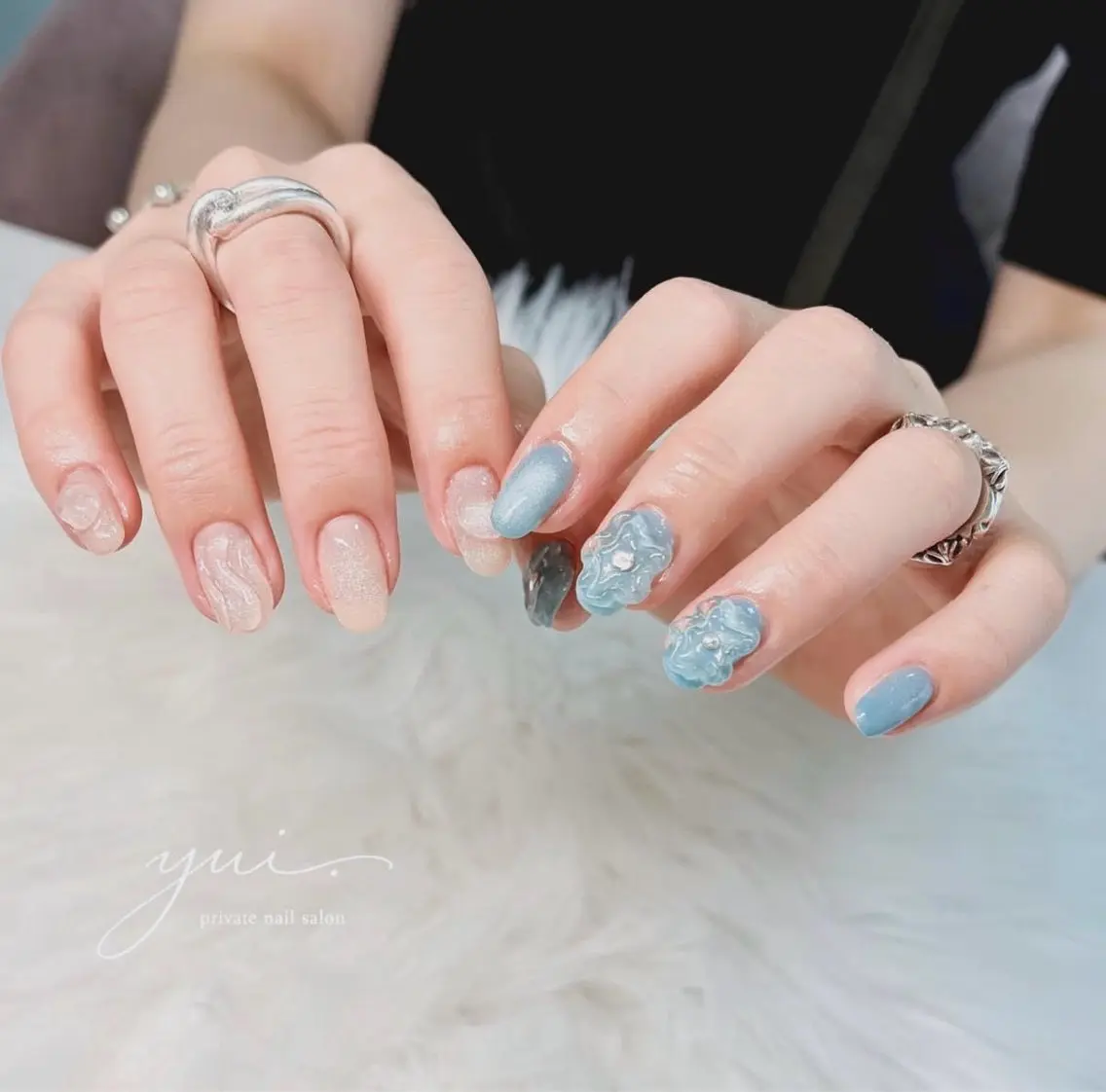 ネイル クリアネイル 持ち込み ニュアンスネイル nail salon yui.のネイルデザイン