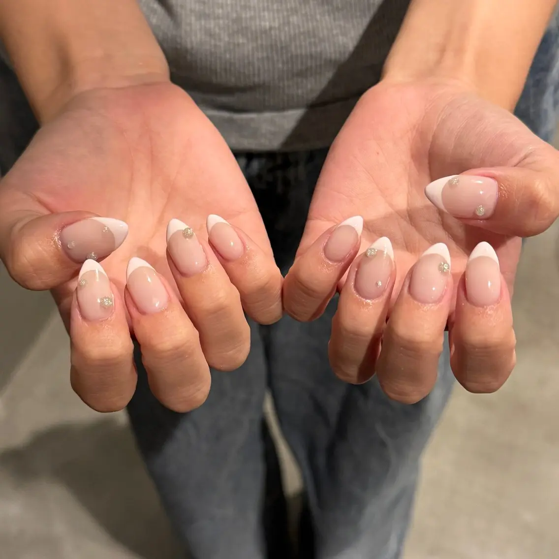 ネイル フレンチネイル ハンドネイル 𝐫𝐚𝐢 𝐧𝐚𝐢𝐥のネイルデザイン