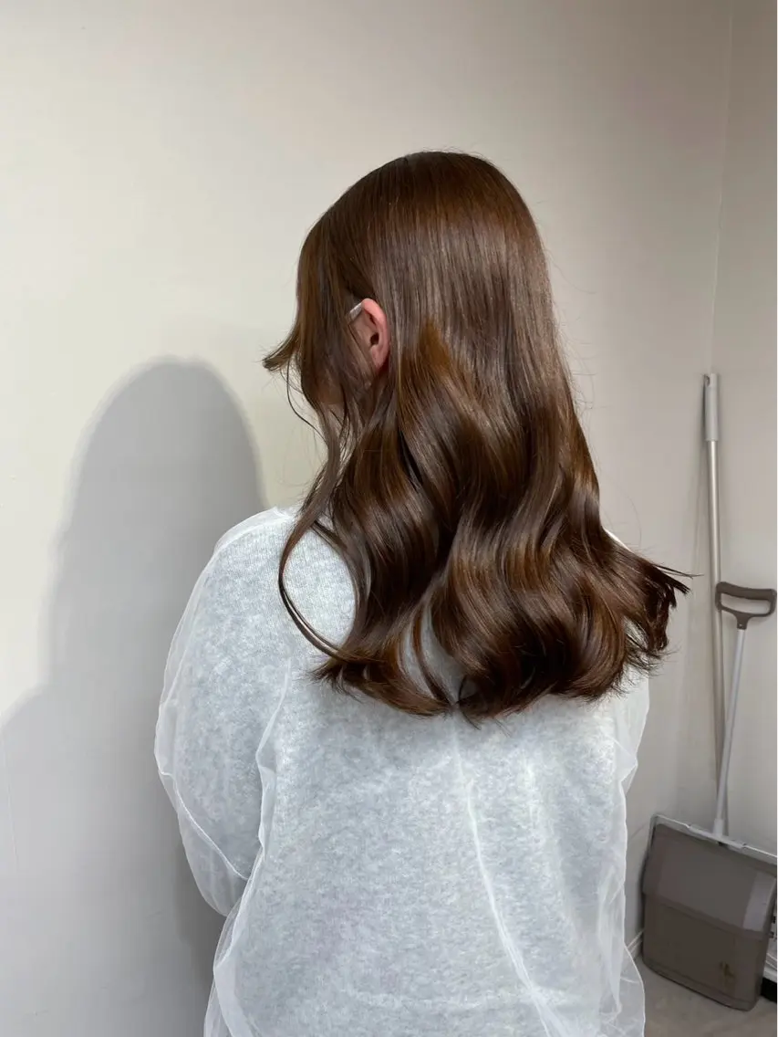 ロング カラー カット アライ レンカのヘアスタイル