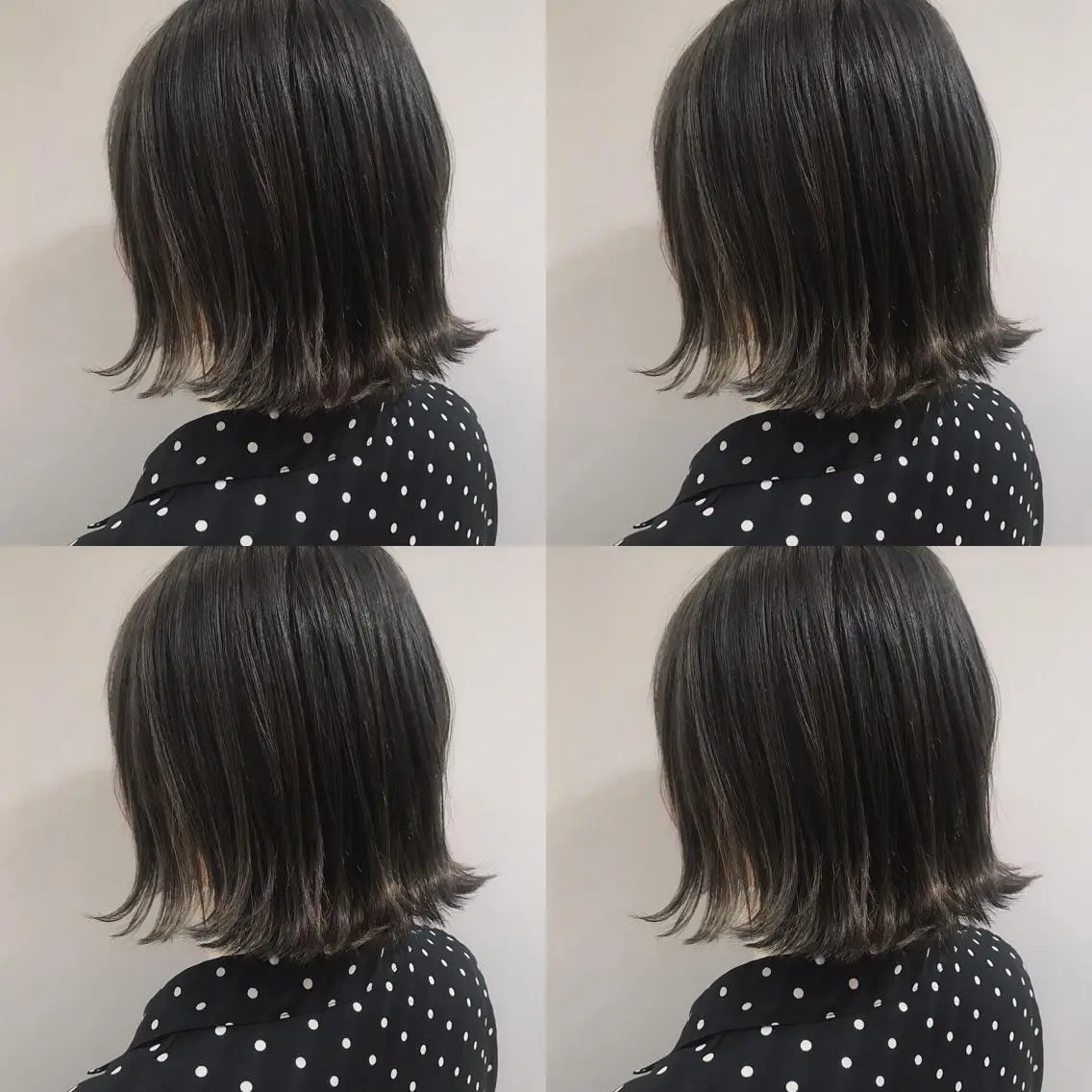 ショート カラー パーマ ヘアアレンジ 黒髪 透明感カラー グレージュ カット ヘアカラー トリートメント 松田 亮葉のヘアスタイル