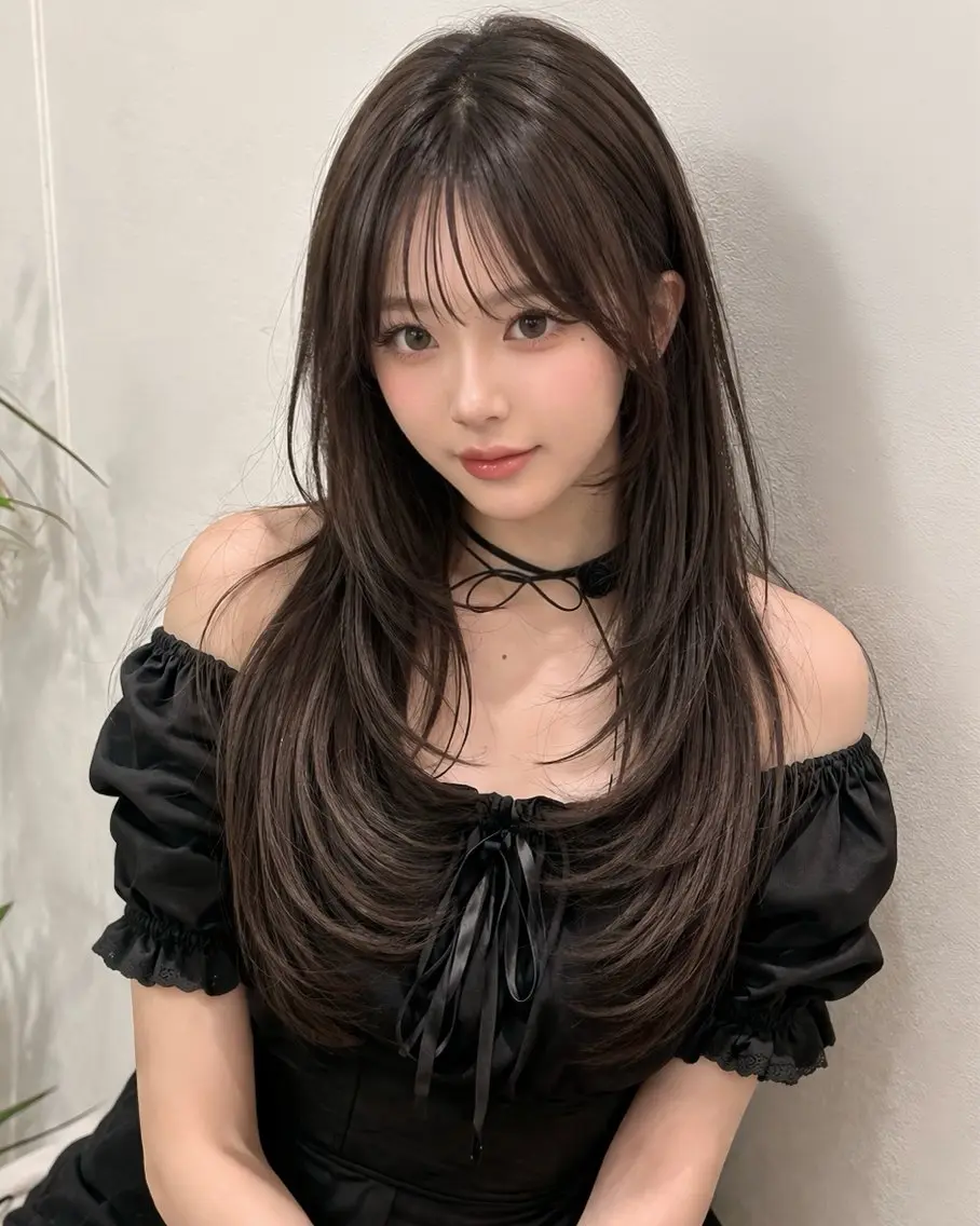 レイヤーカット+透明感カラー+髪質改善トリートメント【三条/髪質改善】の写真