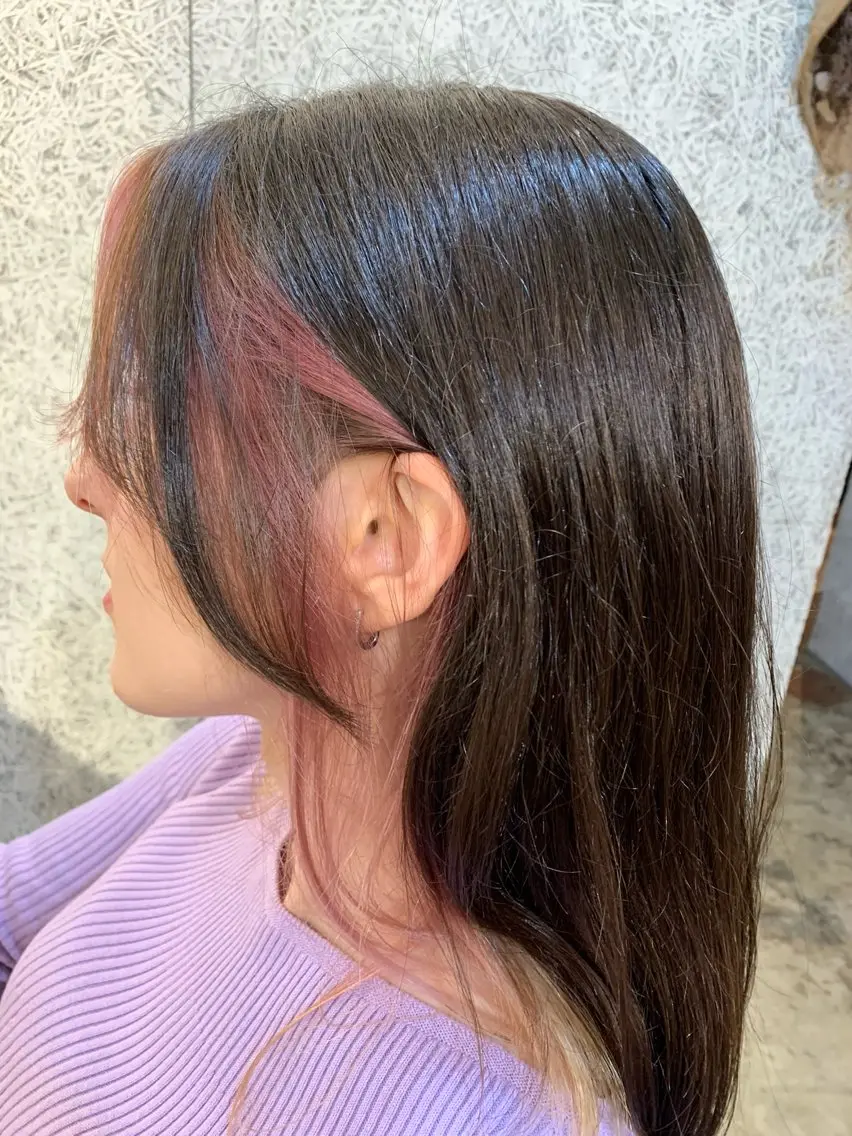 セミロング カラー 藤田 衣子のヘアスタイル