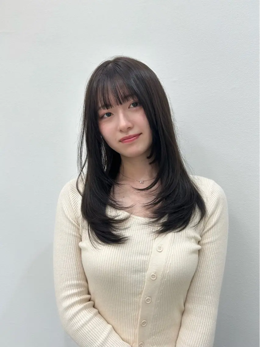 ロング カラー カット ヘアカラー トリートメント nodoka/ 艶･透明感カラー🪽のヘアスタイル