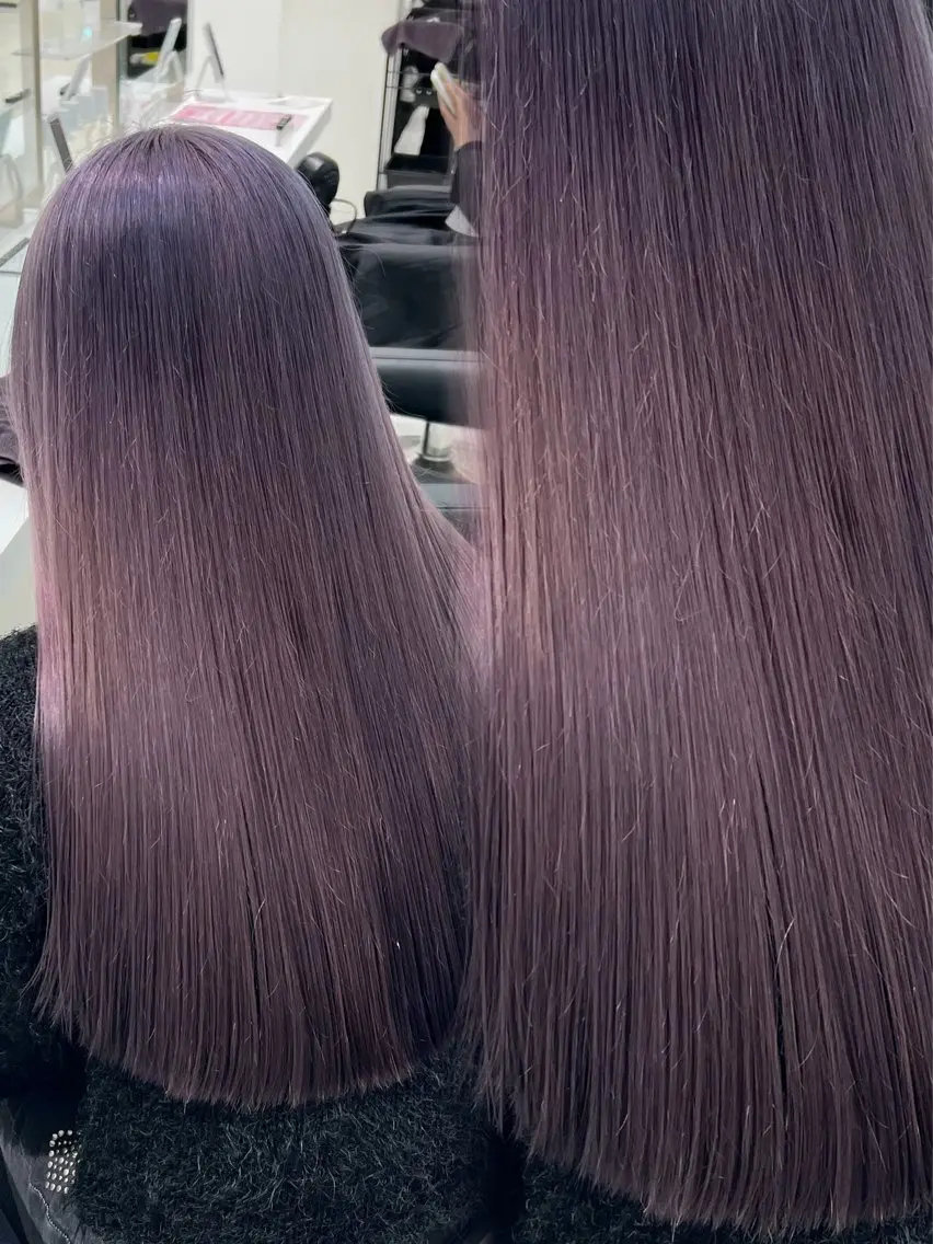 ロング カラー ヘアアレンジ カット ヘアカラー ヘッドスパ ヘアセット 💓色落ちまで綺麗な 垢抜けカラー💓のヘアスタイル