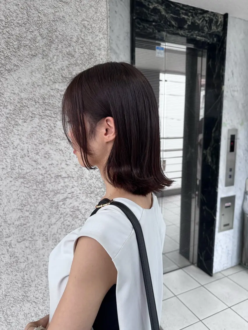 ミディアム カット ヘアカラー トリートメント 椎葉 祐也のヘアスタイル