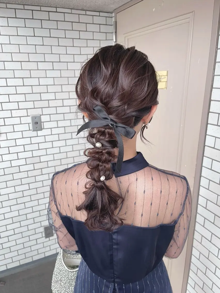 ヘアアレンジ ヘアセット 参列♡デートゆるふわ ヘアメイク🎀みゆうのヘアスタイル