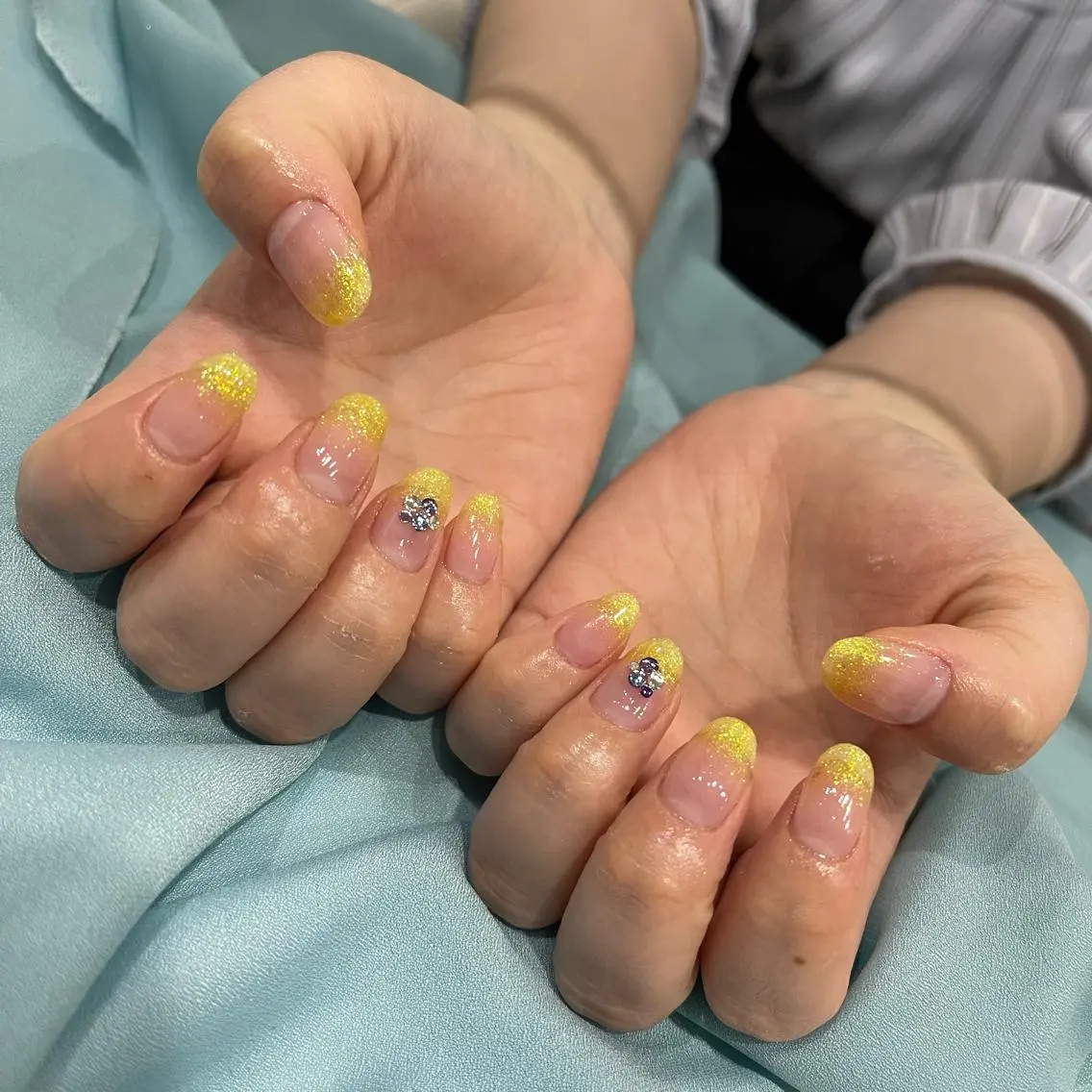 ネイル グラデーション ラメ(グリッター) ラメグラデーション Wish Nail 恒川のネイルデザイン