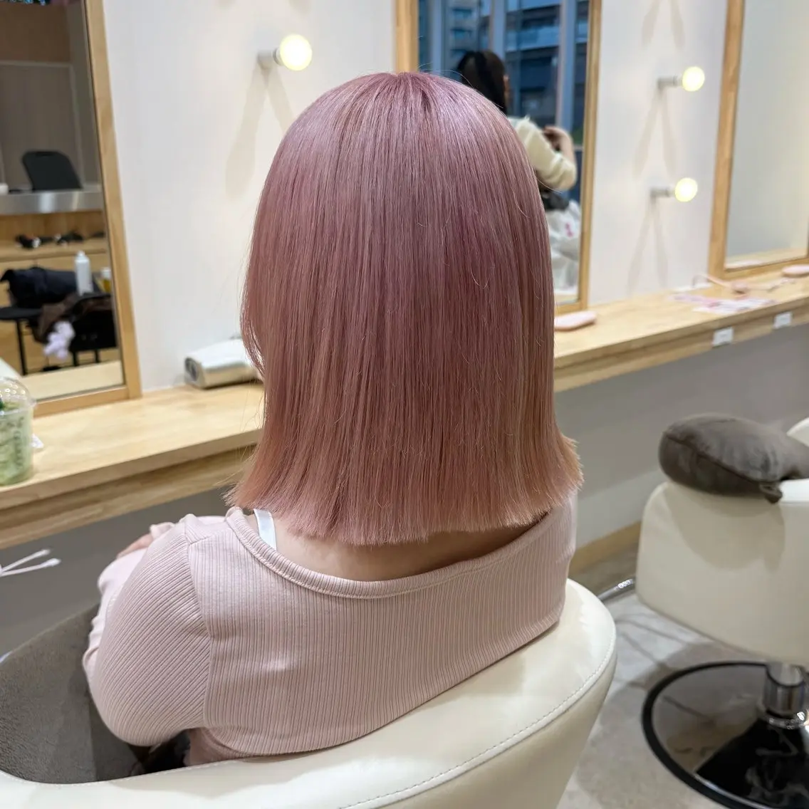 ミディアム カラー カット ヘアカラー トリートメント 柔らかいbeige ¦韓国¦🩰マユ🩰のヘアスタイル
