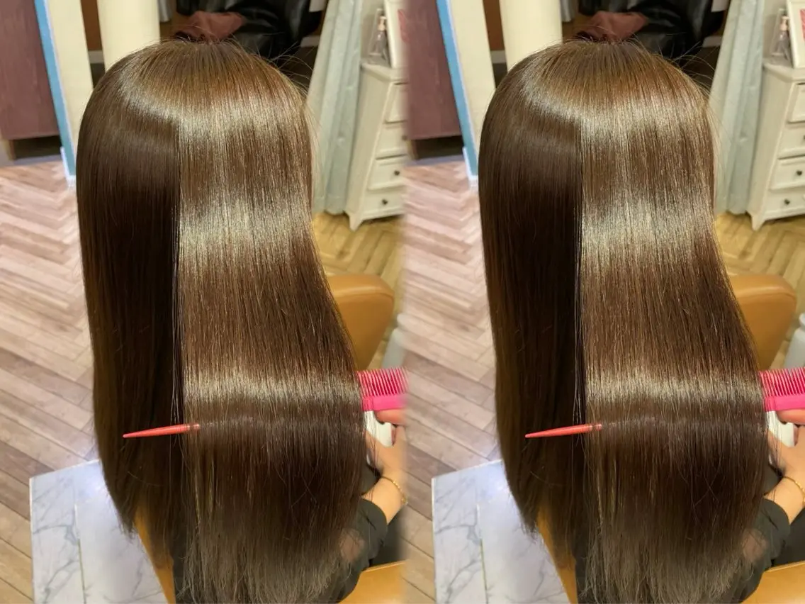 ロング 縮毛矯正 トリートメント カット 縮毛矯正 トリートメント 巻ける縮毛矯正✨ ボブ/ショートともきのヘアスタイル