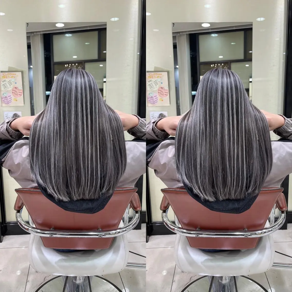 ロング カット ヘアカラー Y Uのヘアスタイル