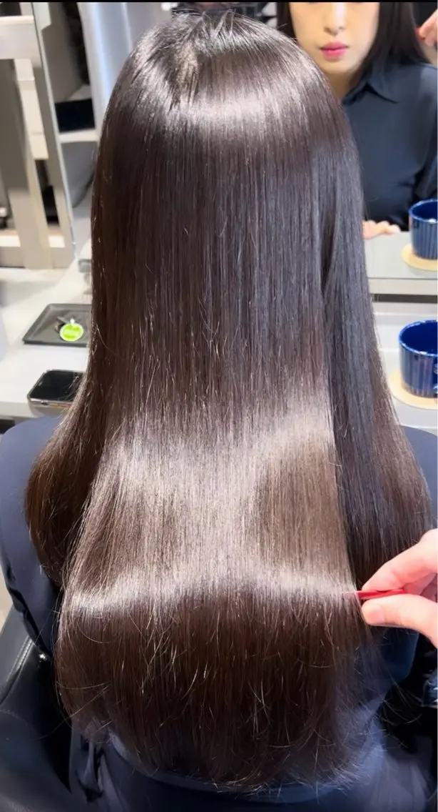 ロング カット ヘアカラー トリートメント 恵比寿韓国レイヤー× 艶透明感カラー大場のヘアスタイル