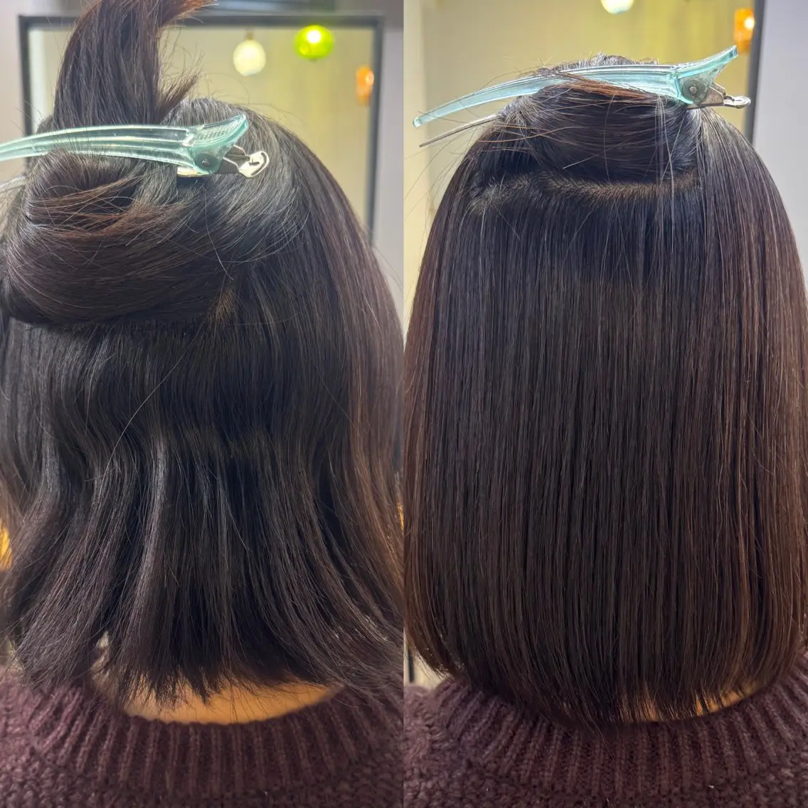 ミディアム 伸ばしかけ 縮毛矯正 石田 愛華のヘアスタイル