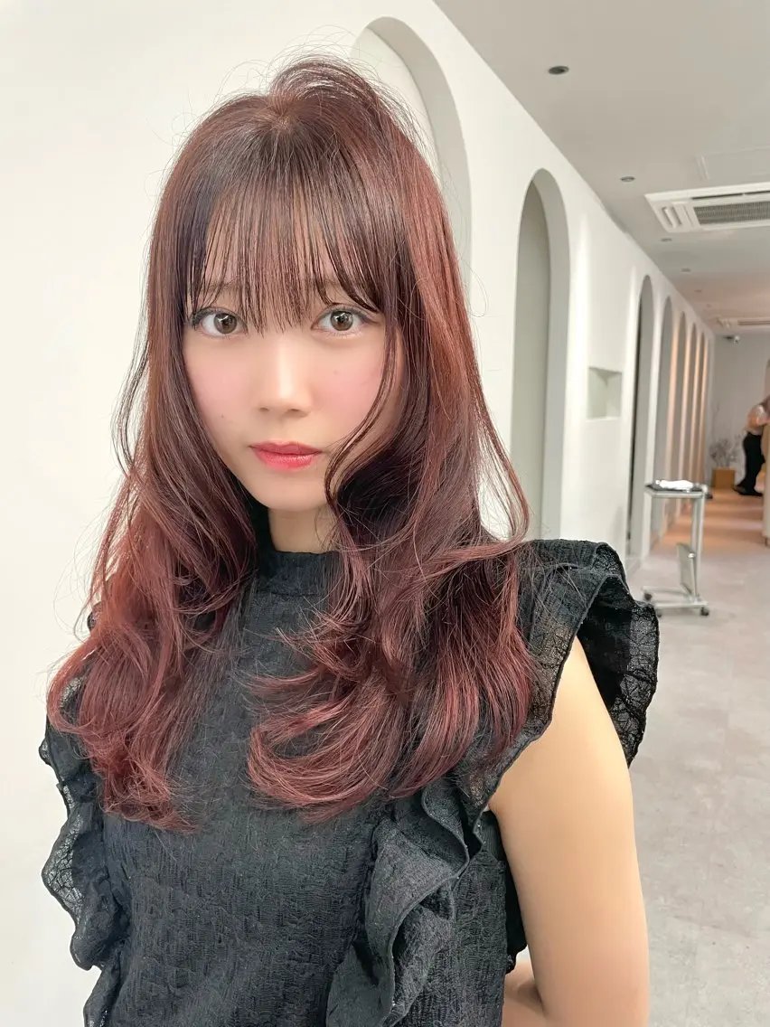 ロング カラー 透明感カラー レイヤーカット カット ヘアカラー トリートメント 香月 元希のヘアスタイル
