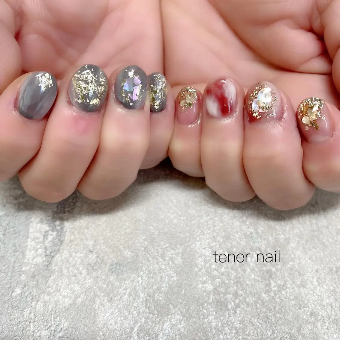 ネイル 赤色 テネルネイル tener nailのネイルデザイン