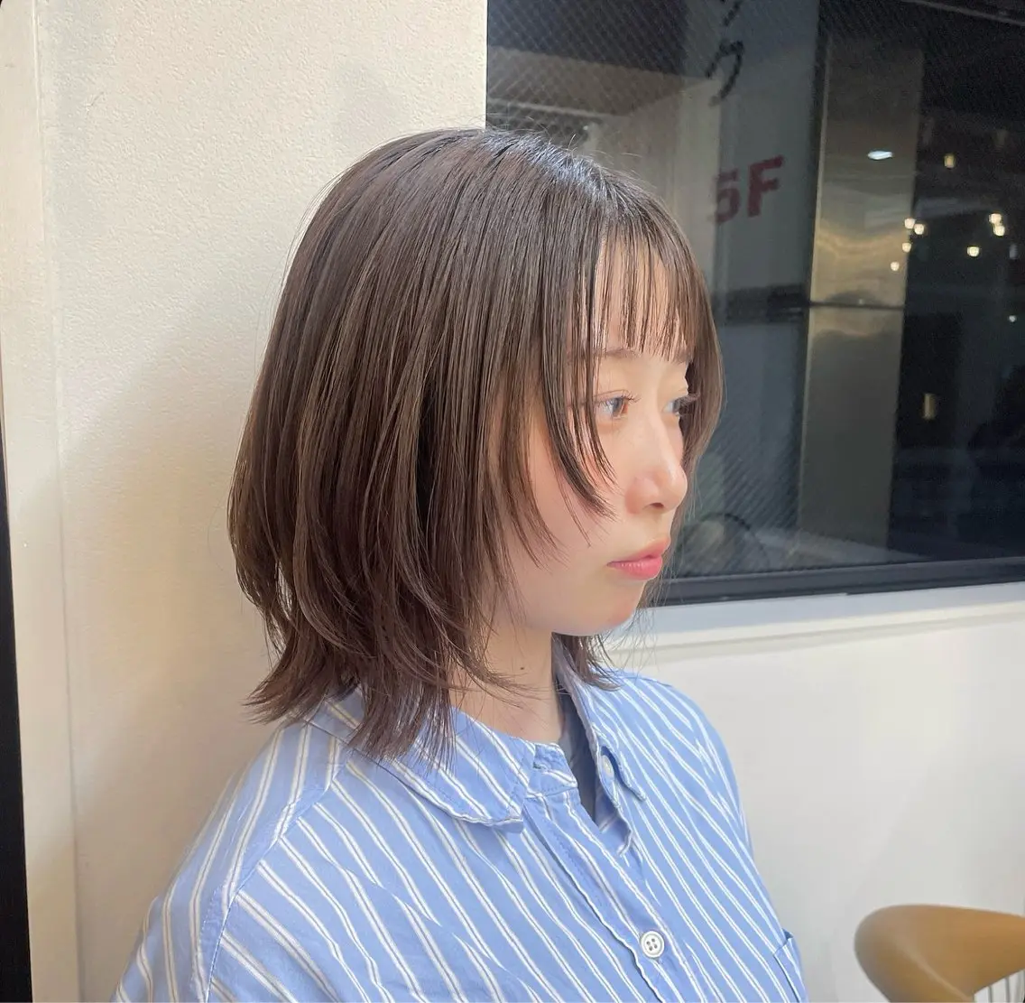 ミディアム オリーブベージュ/ボ ブ縮毛矯正たまき🧡のヘアスタイル