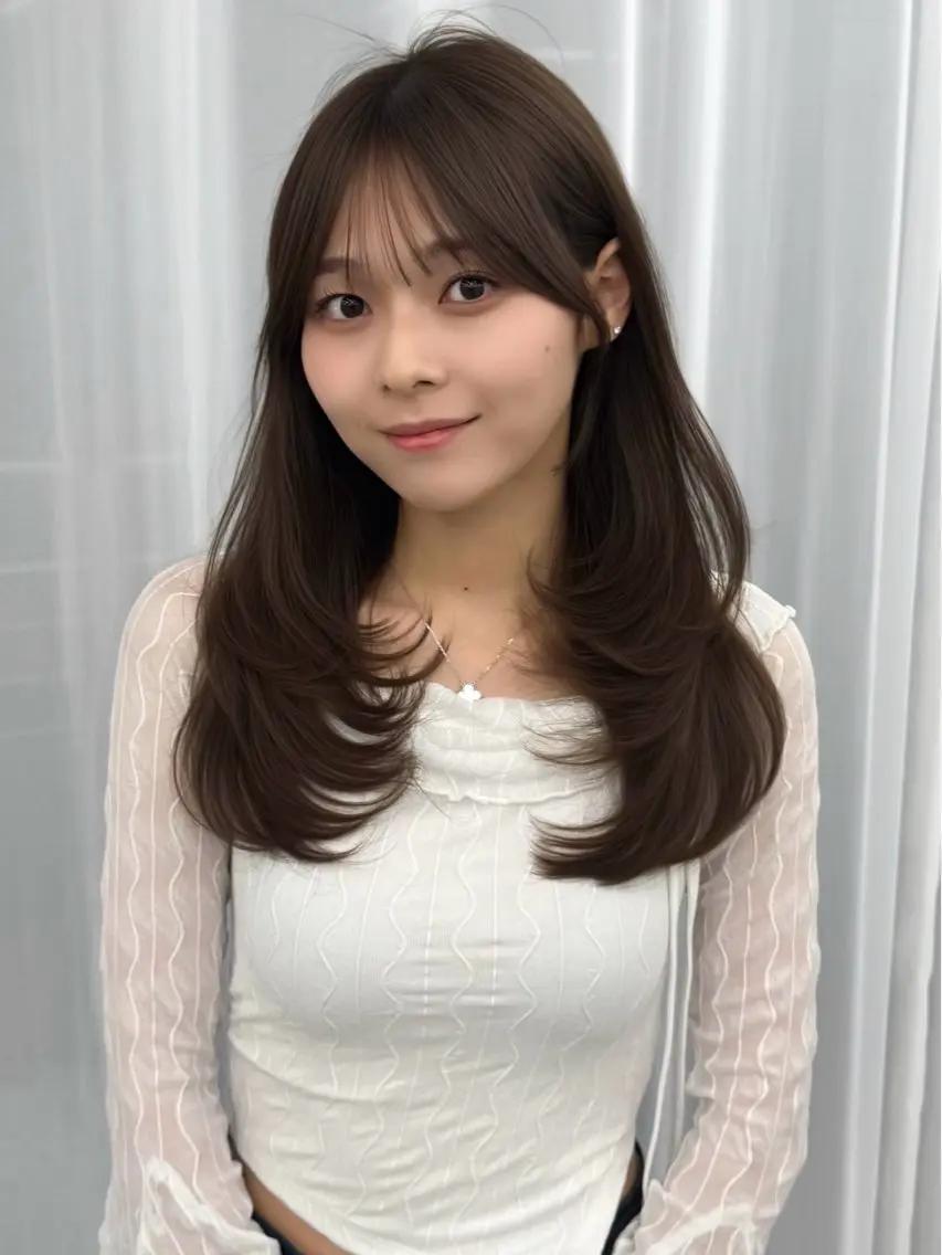 ミディアム カラー ヘアアレンジ カット ヘアカラー トリートメント 顔周り&ミディアム 特化/池袋/kokiのヘアスタイル