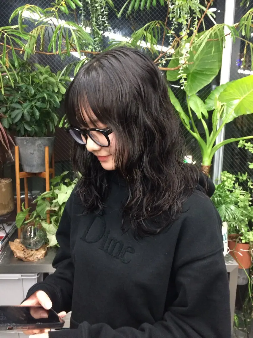 ミディアム パーマ ミディアムパーマ 杏華 ショートのヘアスタイル