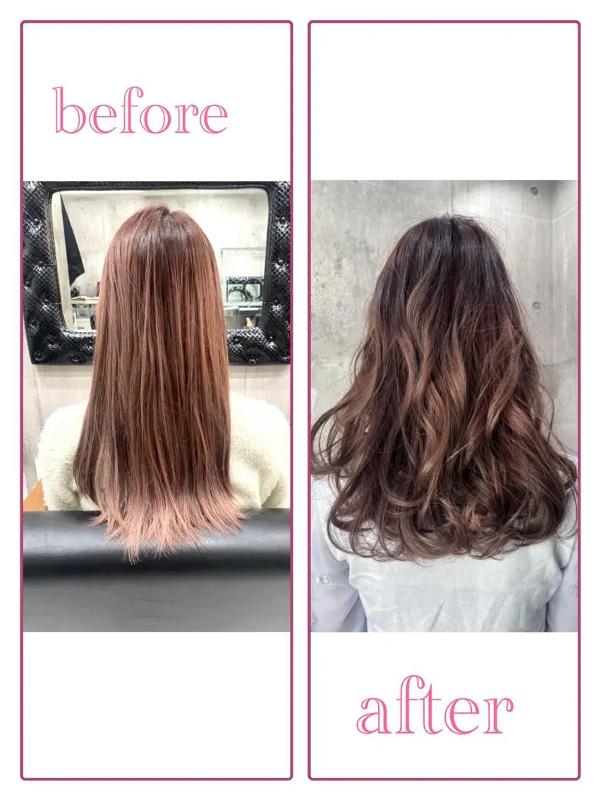 ヘアカラー＋Aujua5ステップトリートメント＋シャンプー＆ブローの写真