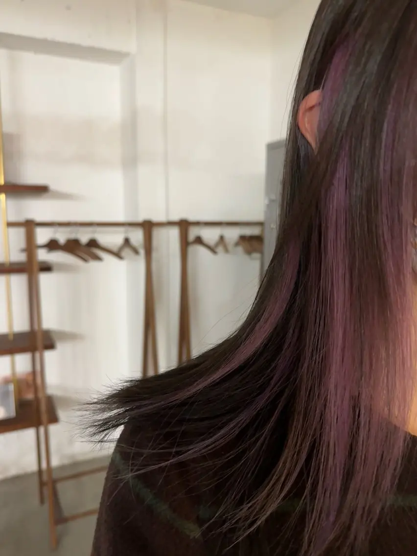 ミディアム カラー 松原 千代のヘアスタイル