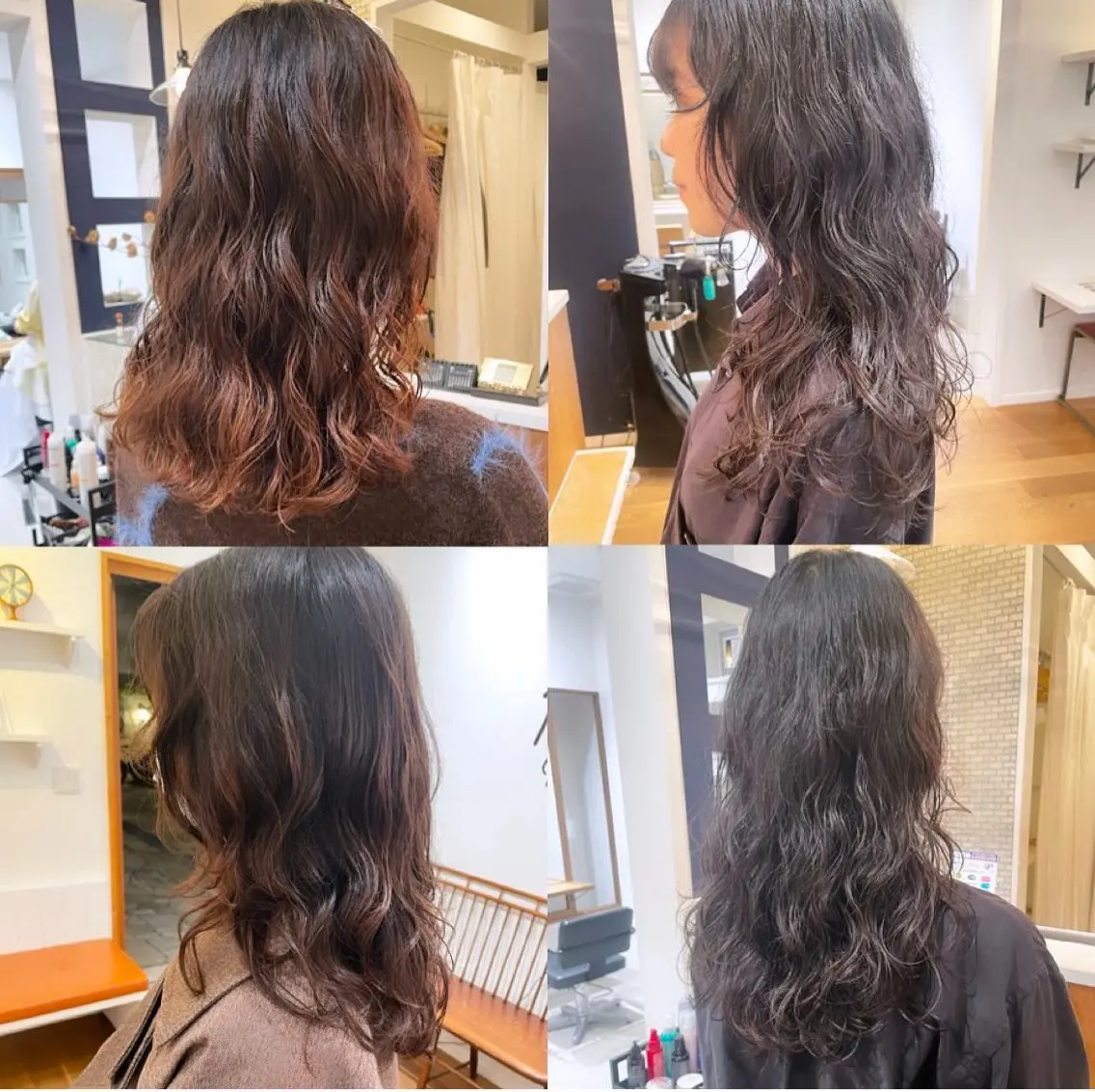 ロング カラー パーマ くせ毛 ニュアンスパーマ エアウェーブ カット パーマ トリートメント 髪質改善ストレート✨ パーマヘア✨YUKIのヘアスタイル