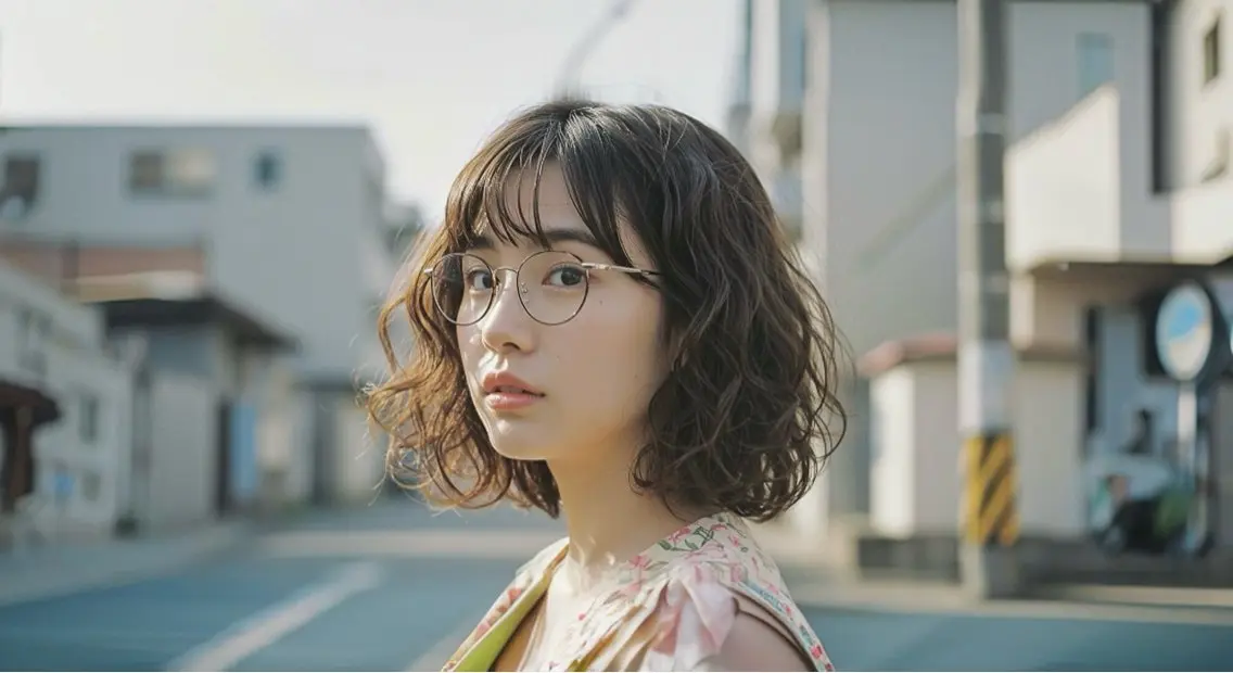 ミディアム ミディアムパーマ ボブ メンズ曲がる 縮毛矯正/駅徒歩4分のヘアスタイル