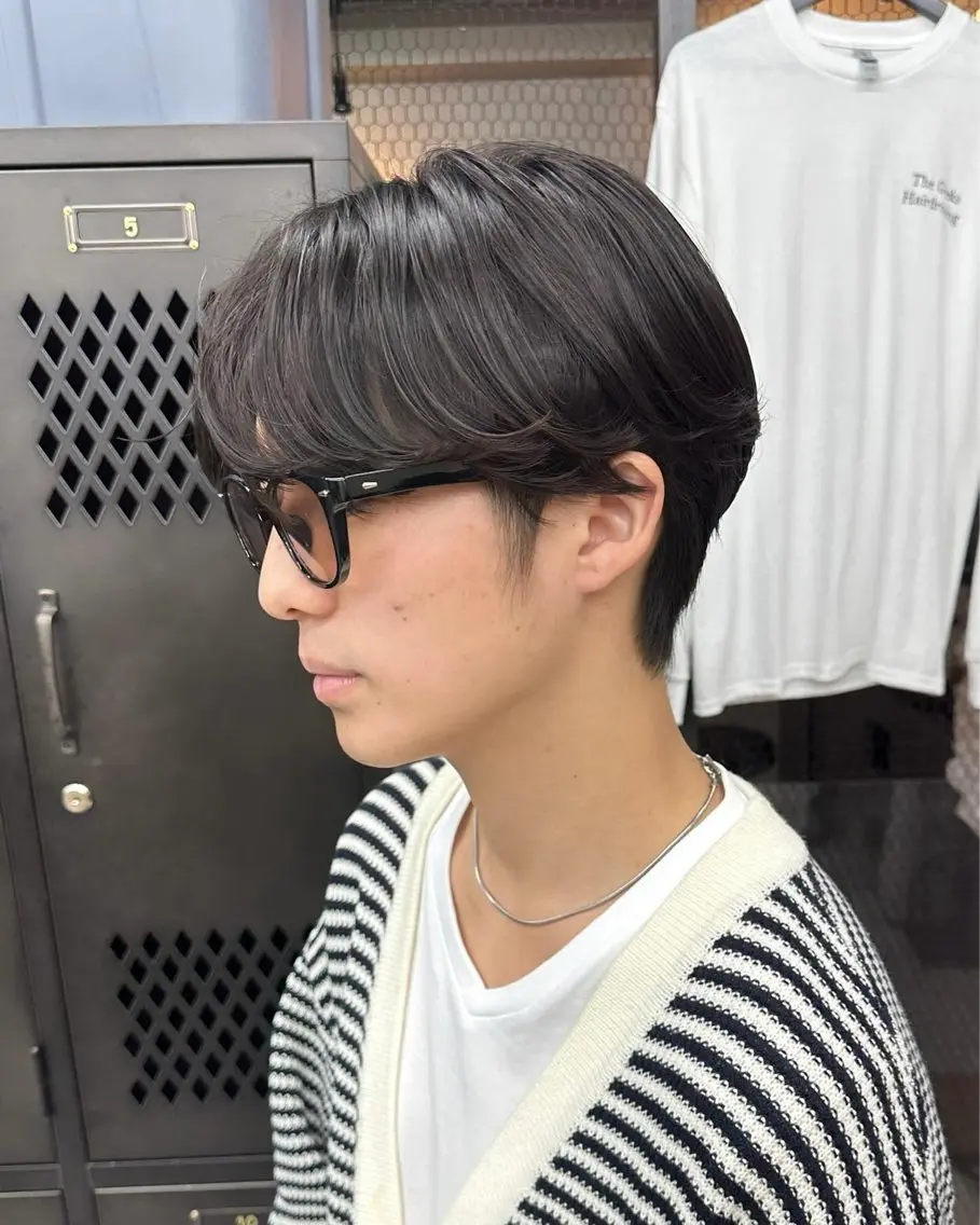 ショート パーマ メンズ カルマパーマ マッシュ メンズパーマ シースルーマッシュ カット パーマ トリートメント メンズ特化 🦋KANOKO🦋のヘアスタイル