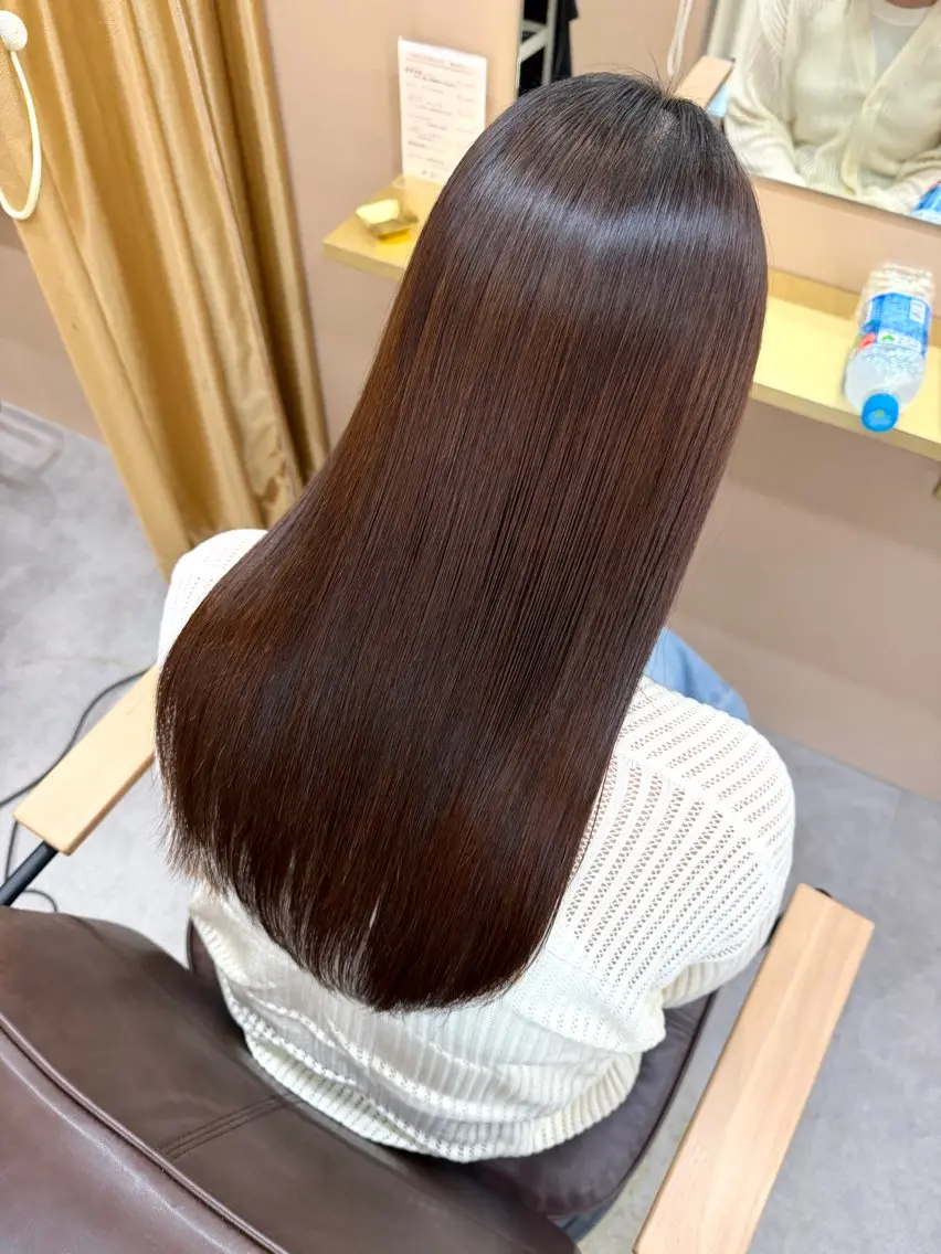 ロング 髪質改善 縮毛矯正 トリートメント Ayaka🩰🎀 ダブルカラー/博多のヘアスタイル
