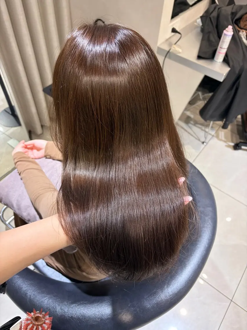 ロング カラー ブラウンカラー ココアブラウン ラベンダーカラー ピンクカラー ピンクラベンダー カット ヘアカラー トリートメント 韓国レイヤー×モテ髪 /MITSUKI🤍のヘアスタイル
