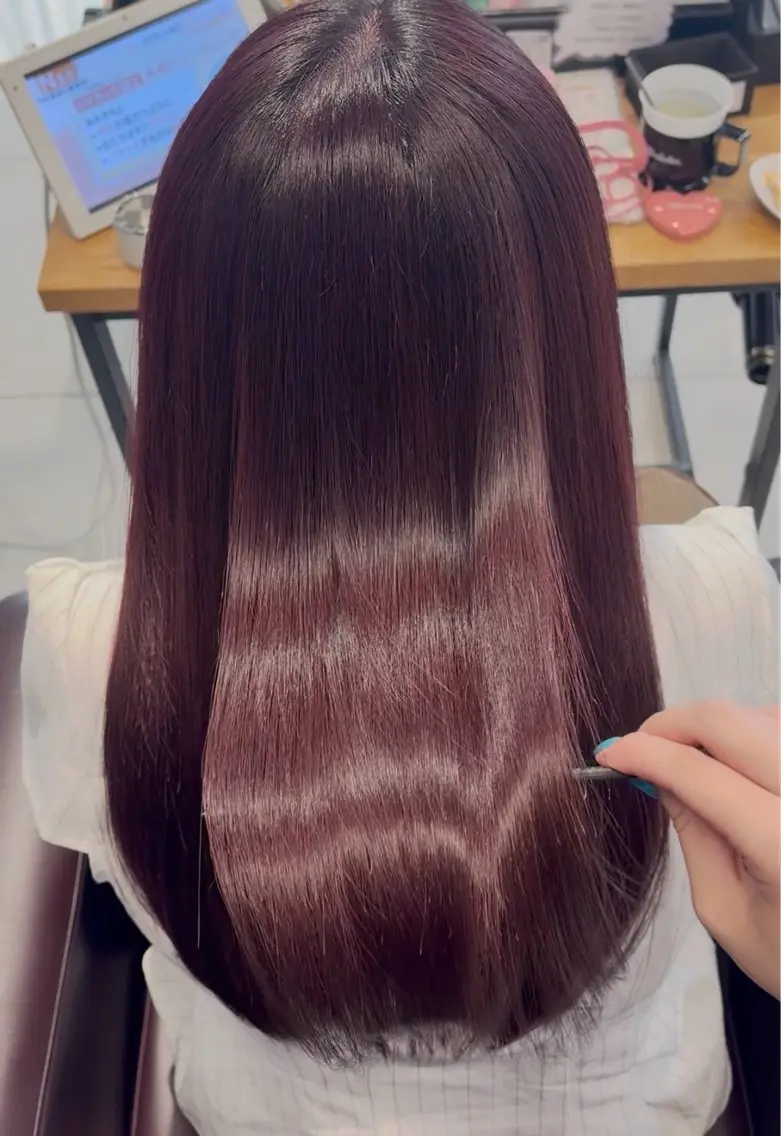 ロング 髪質改善 トリートメント ヘアカラー HINA🌟/ボブ /透明感カラー🫧のヘアスタイル