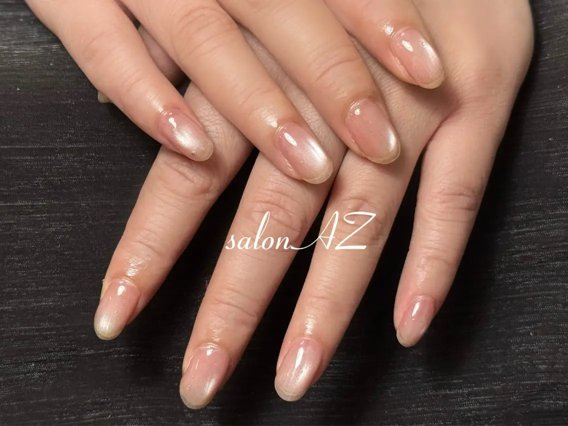 ネイル アートネイル 長さ出し フットネイル フレンチネイル ジェルネイル ハンドネイル salon AZのネイルデザイン