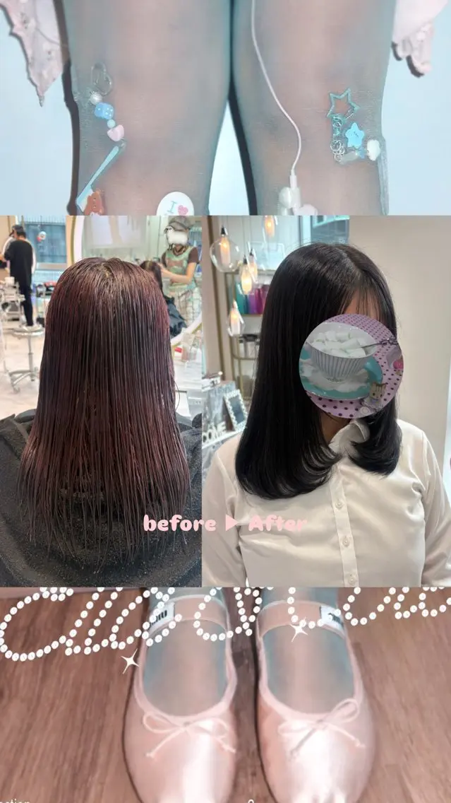 ミディアム カラー ヘアカラー MONA kurea🐾のヘアスタイル