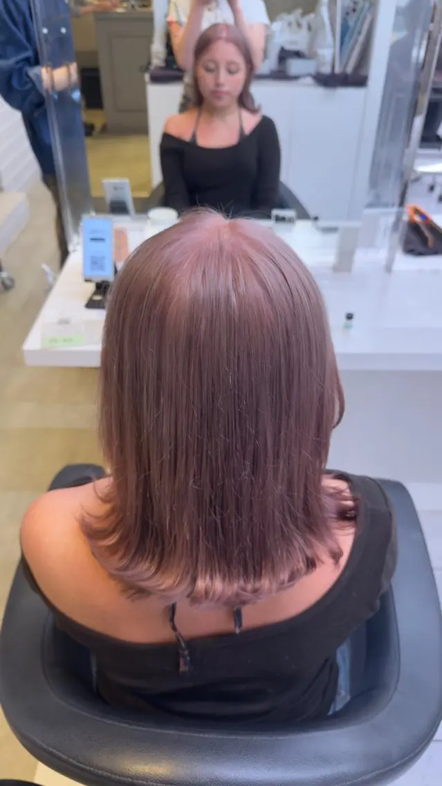 ロング ヘアカラー 透明感×暖色カラー 🍒𝐘𝐮𝐤𝐚のヘアスタイル