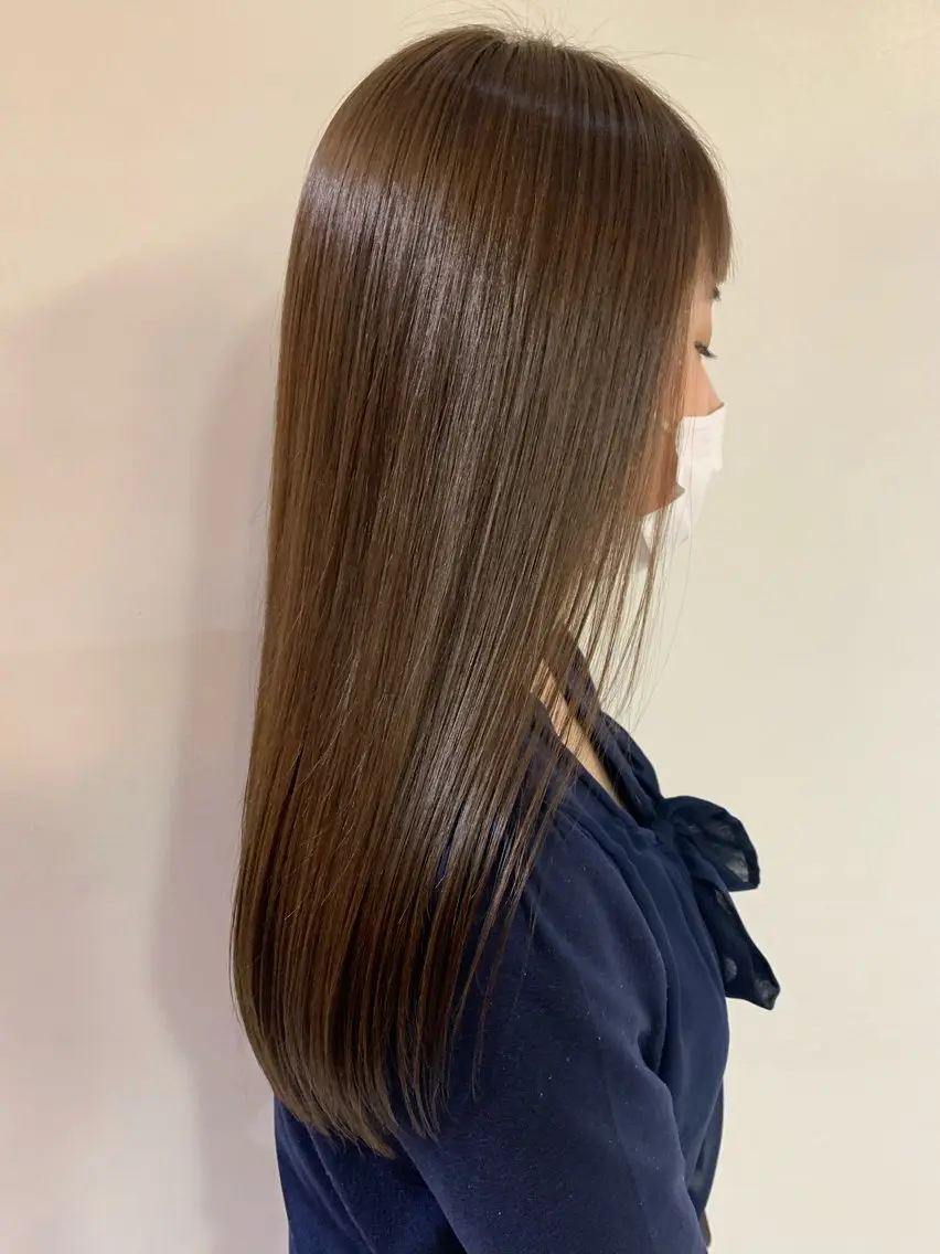 ロング カラー カット ヘアカラー 縮毛矯正 ボブ/大人ヘア k-two濱田のヘアスタイル