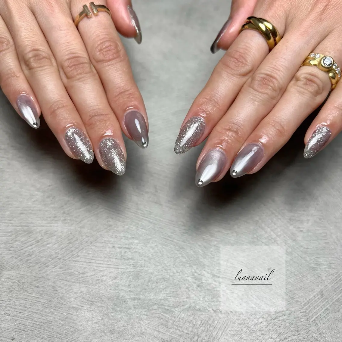 ネイル フラッシュネイル マグネットネイル ハンドネイル luana nailのネイルデザイン