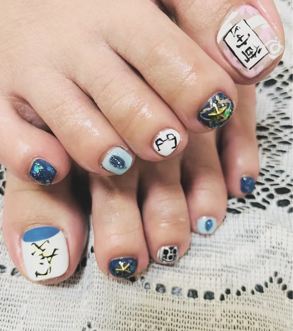 ネイル アートネイル フットネイル 持ち込み ベテランネイル cnc  nailのネイルデザイン