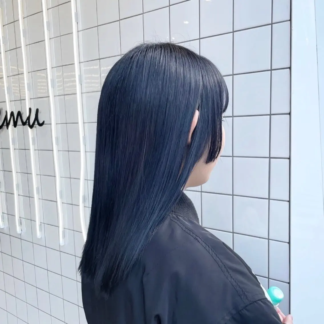 ミディアム カラー パーマ ヘアアレンジ メンズ ブルーカラー 髪質改善 トリートメント mona/ ストレートスタイル✨のヘアスタイル