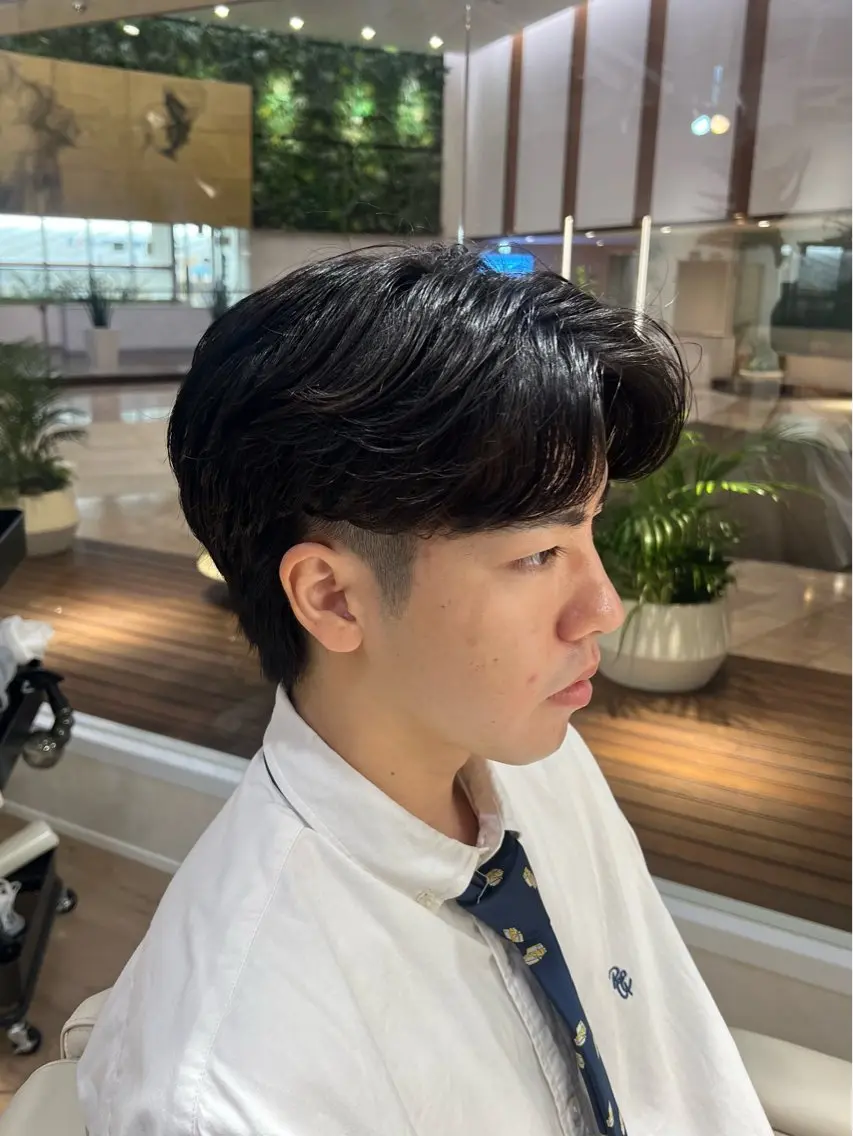 ショート パーマ メンズ カット パーマ 梅田茶屋町メンズ 専門美容師 山元一平のヘアスタイル