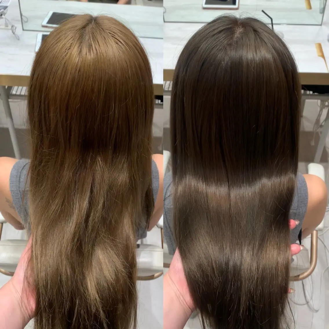ロング カラー ヘアカラー トリートメント 内田 志乃のヘアスタイル