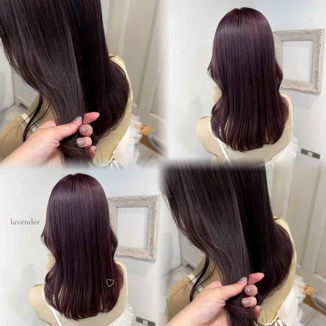 セミロング カラー ベージュカラー ブリーチ ラベンダーカラー ミルクティーベージュ ヘアカラー 無料カットモデル🩶 30%off/はるかのヘアスタイル